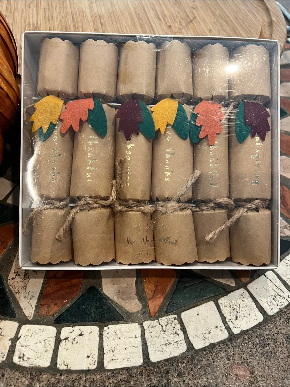 Fall Pumpkin Basket, Thanksgiving Crackers & Faux Gourds